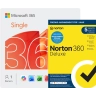 Microsoft 365 Single + Norton 360 Deluxe mit Norton Utilities | 5 Geräte | 1 Jahr