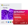 Microsoft 365 Family + McAfee+ Premium Family | 1 vuosi