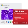 Microsoft 365 Family + McAfee Total Protection | 10 laitetta | 1 vuosi
