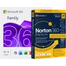 Microsoft 365 Family + Norton 360 Premium con Norton Utilities | 1 anno